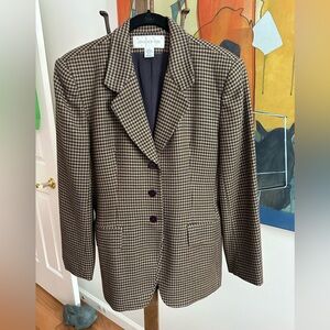Jones New York Vintage Houndstooth Blazer Size 6